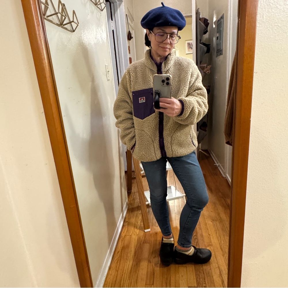 Ben Davis Japan Fleece Jacket with Purple Trim